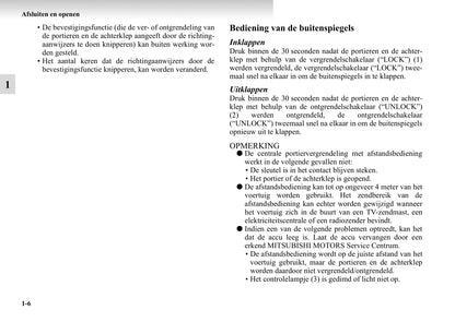 2004-2011 Mitsubishi Grandis Bedienungsanleitung | Niederländisch