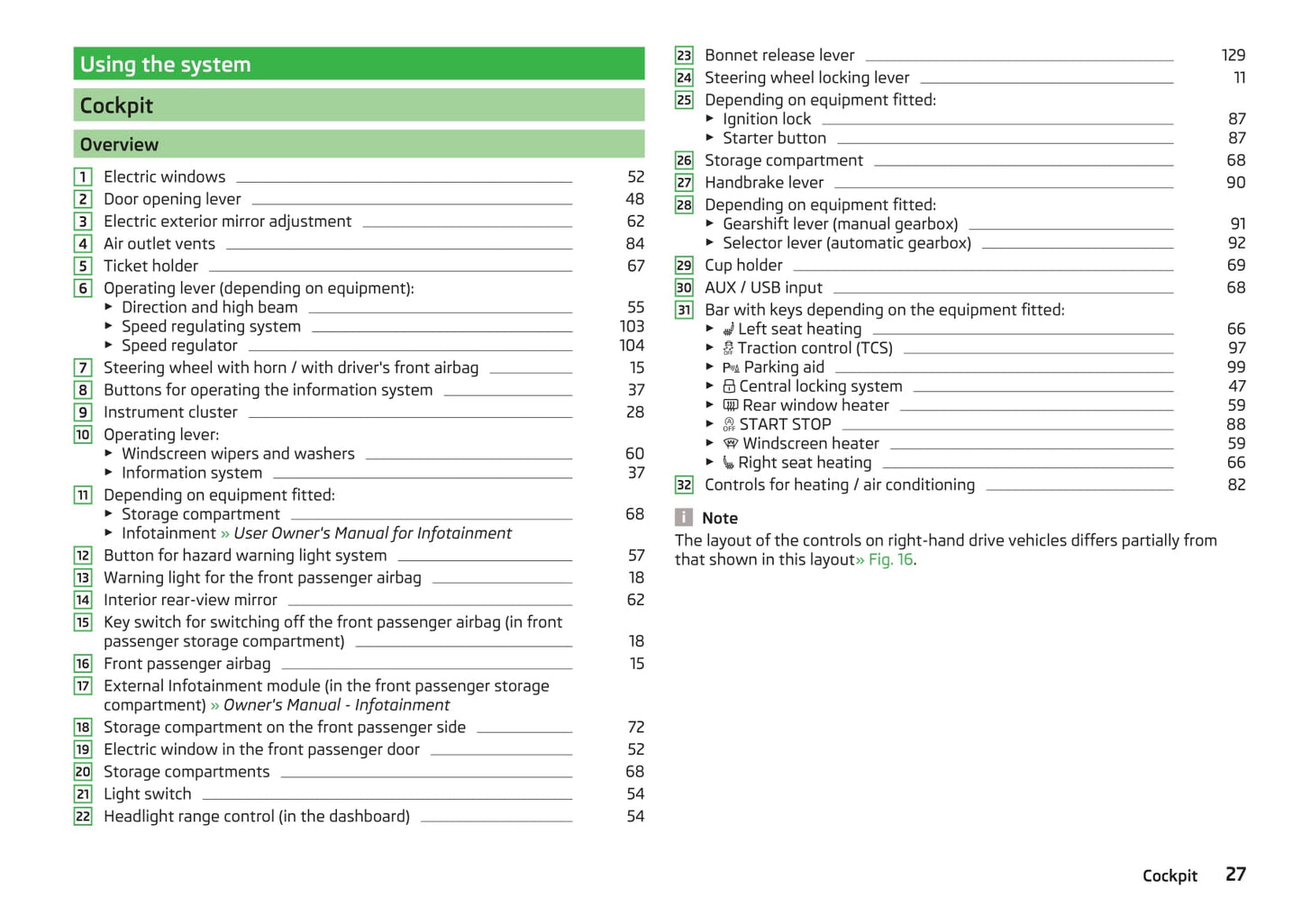 2016-2017 Skoda Rapid Spaceback Owner's Manual | English