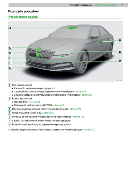 2019-2020 Skoda Superb Manuel du propriétaire | Polonais