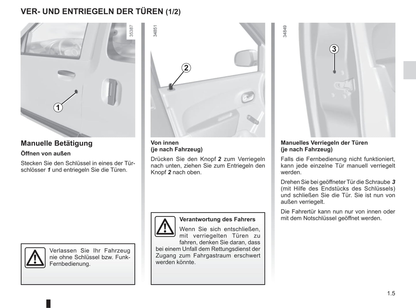 2013-2018 Dacia Dokker Bedienungsanleitung | Deutsch