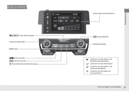 2017-2018 Honda Civic Sedan Diesel Owner's Manual | German