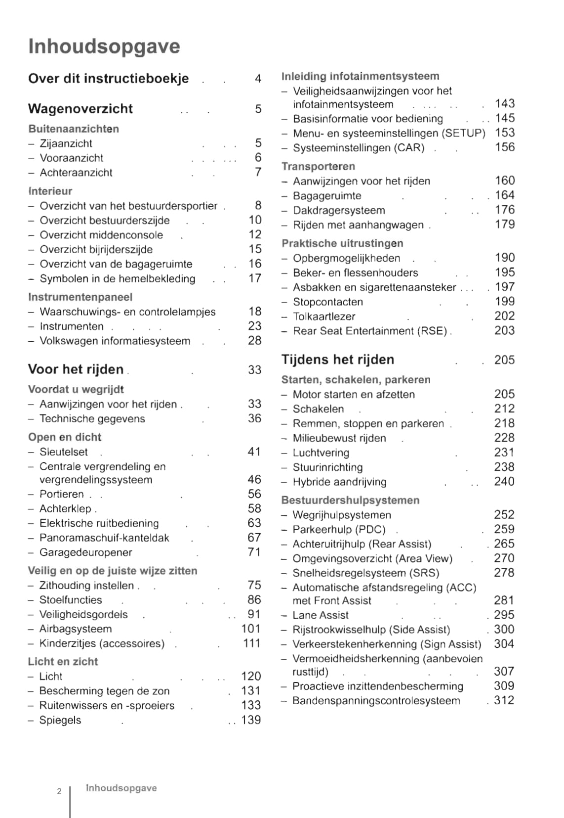 2010-2014 Volkswagen Touareg Owner's Manual | Dutch