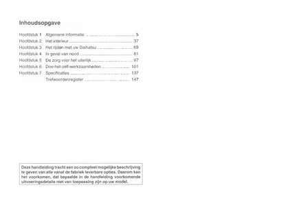 1996-2001 Daihatsu Charade Owner's Manual | Dutch