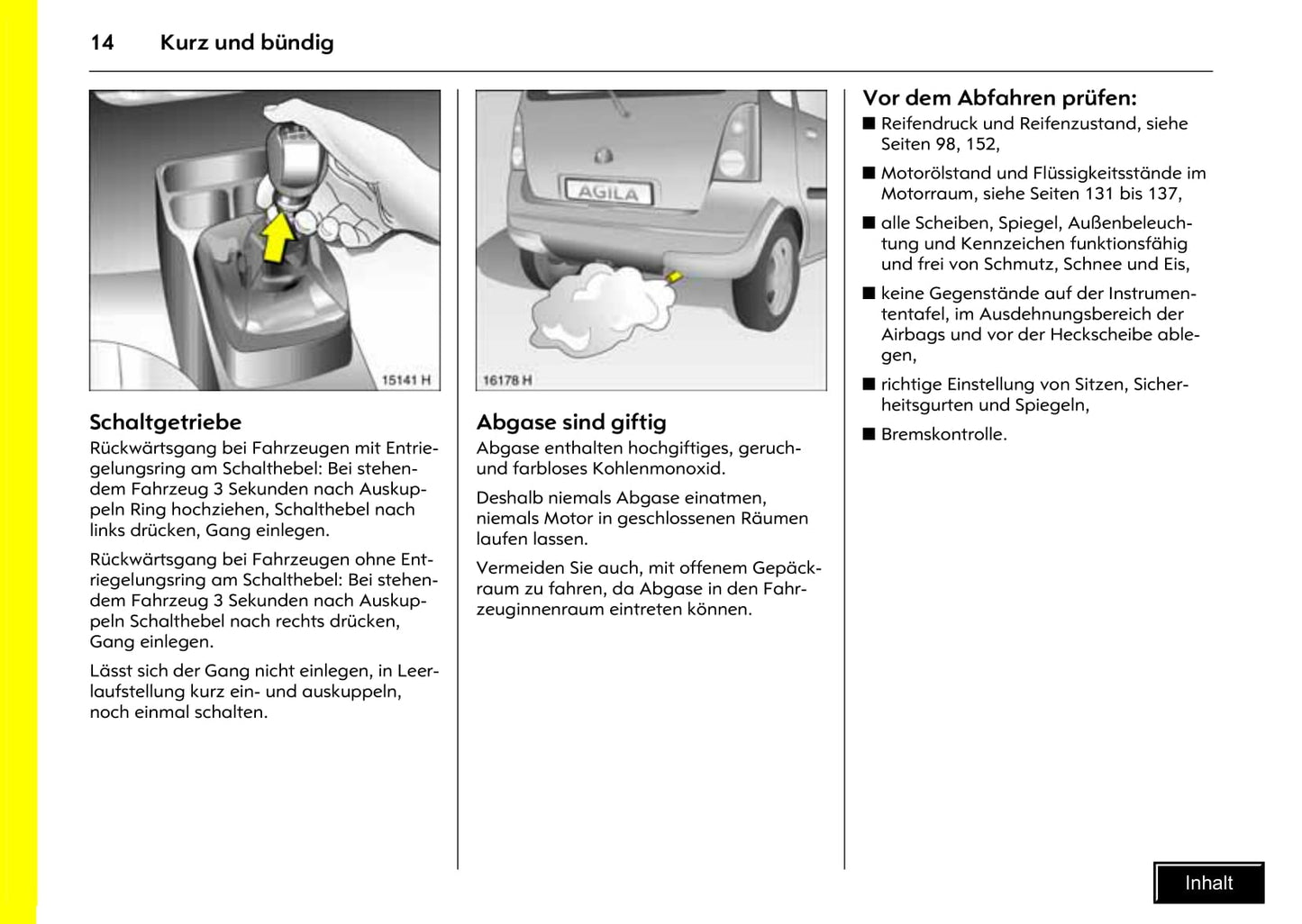 2006-2007 Opel Agila Bedienungsanleitung | Deutsch