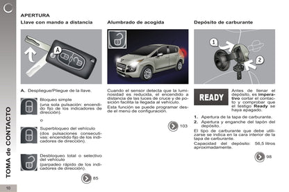 2012-2013 Peugeot 3008 HYbrid4 Bedienungsanleitung | Spanisch