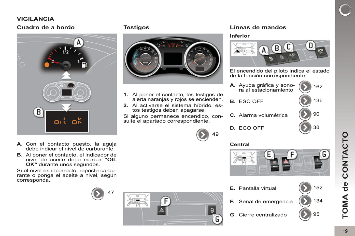 2012-2013 Peugeot 3008 HYbrid4 Bedienungsanleitung | Spanisch