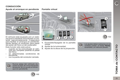 2012-2013 Peugeot 3008 HYbrid4 Bedienungsanleitung | Spanisch