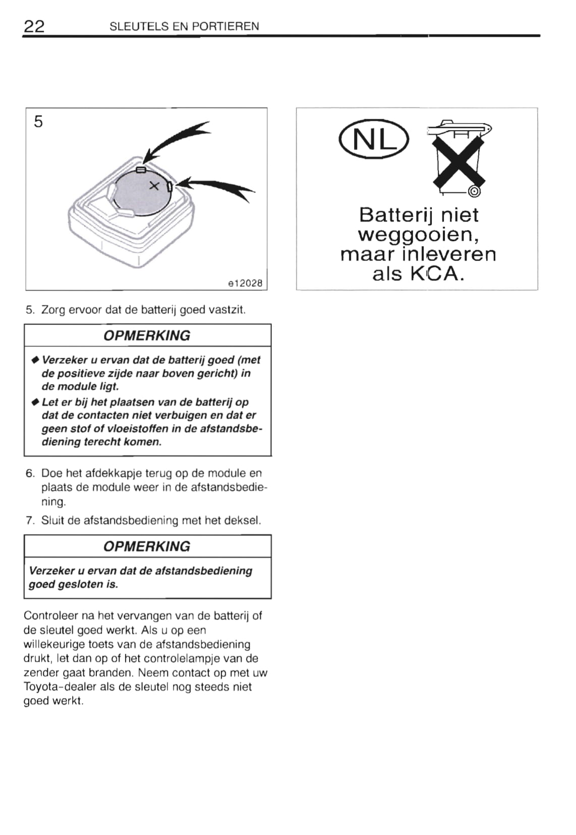 2000-2002 Toyota Corolla Manuel du propriétaire | Néerlandais