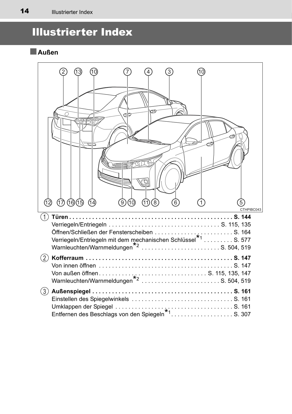 2015-2016 Toyota Corolla Owner's Manual | German