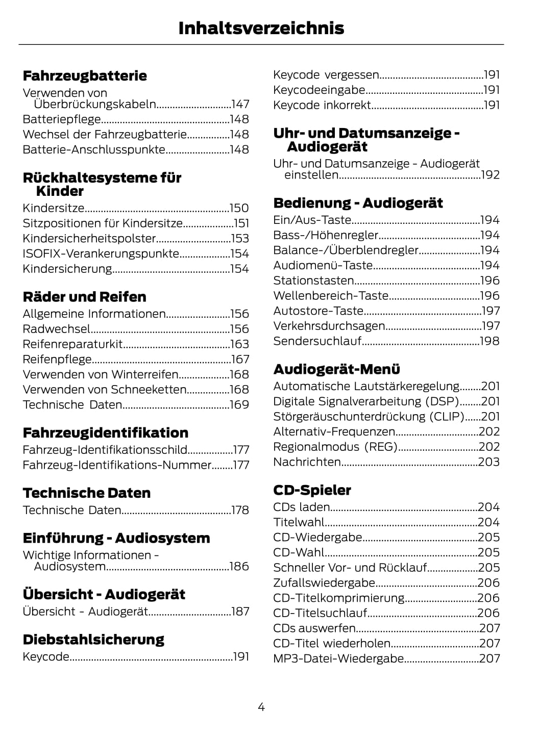 2011-2012 Ford Transit Bedienungsanleitung | Deutsch