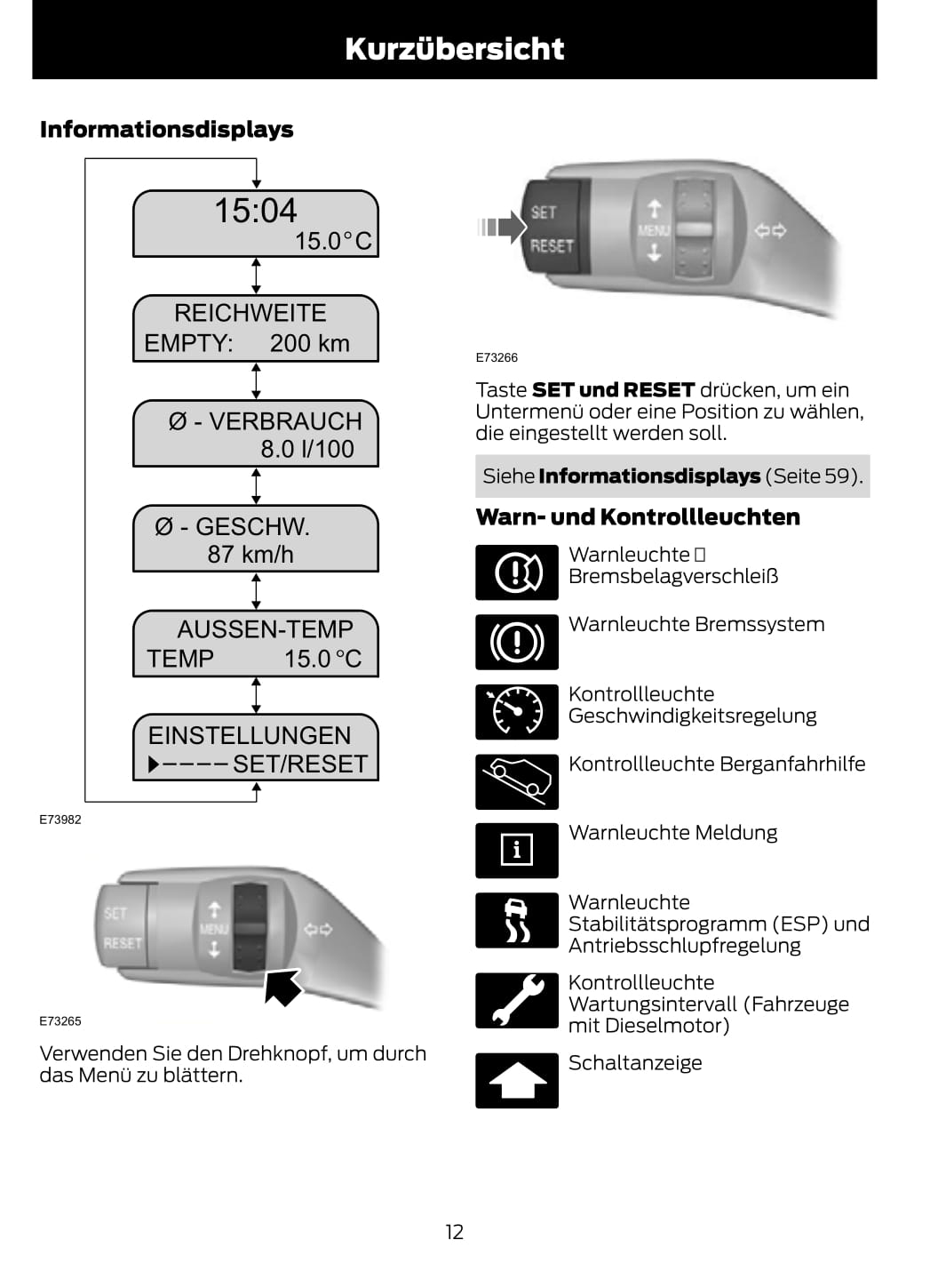 2011-2012 Ford Transit Bedienungsanleitung | Deutsch