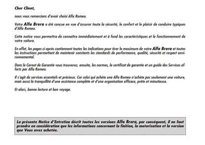 2008-2011 Alfa Romeo Brera Owner's Manual | French