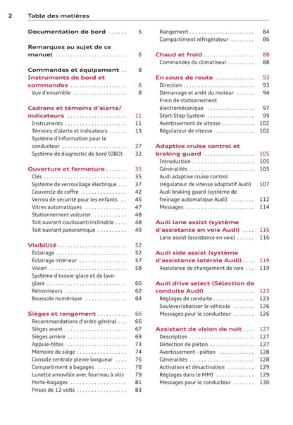 2010-2013 Audi A8/S8 Manuel du propriétaire | Français