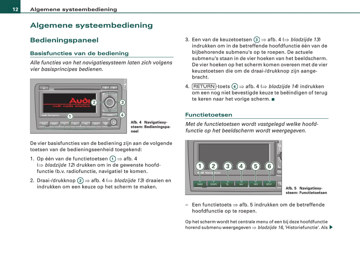 Audi Navigatiesysteem BNS 5.0 Handleiding