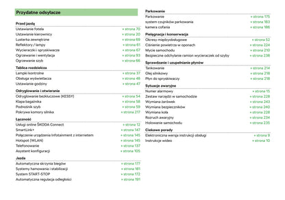 2017-2018 Skoda Fabia Owner's Manual | Polish