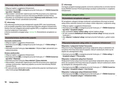 2017-2018 Skoda Fabia Owner's Manual | Polish