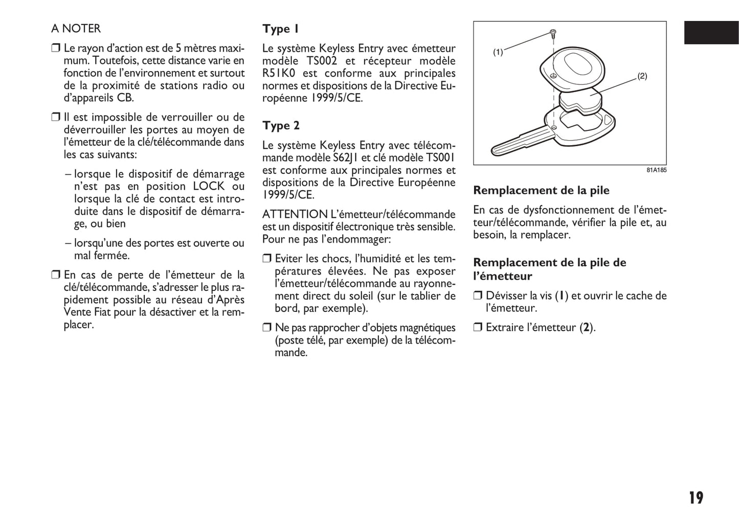 2013-2014 Fiat Sedici Owner's Manual | French