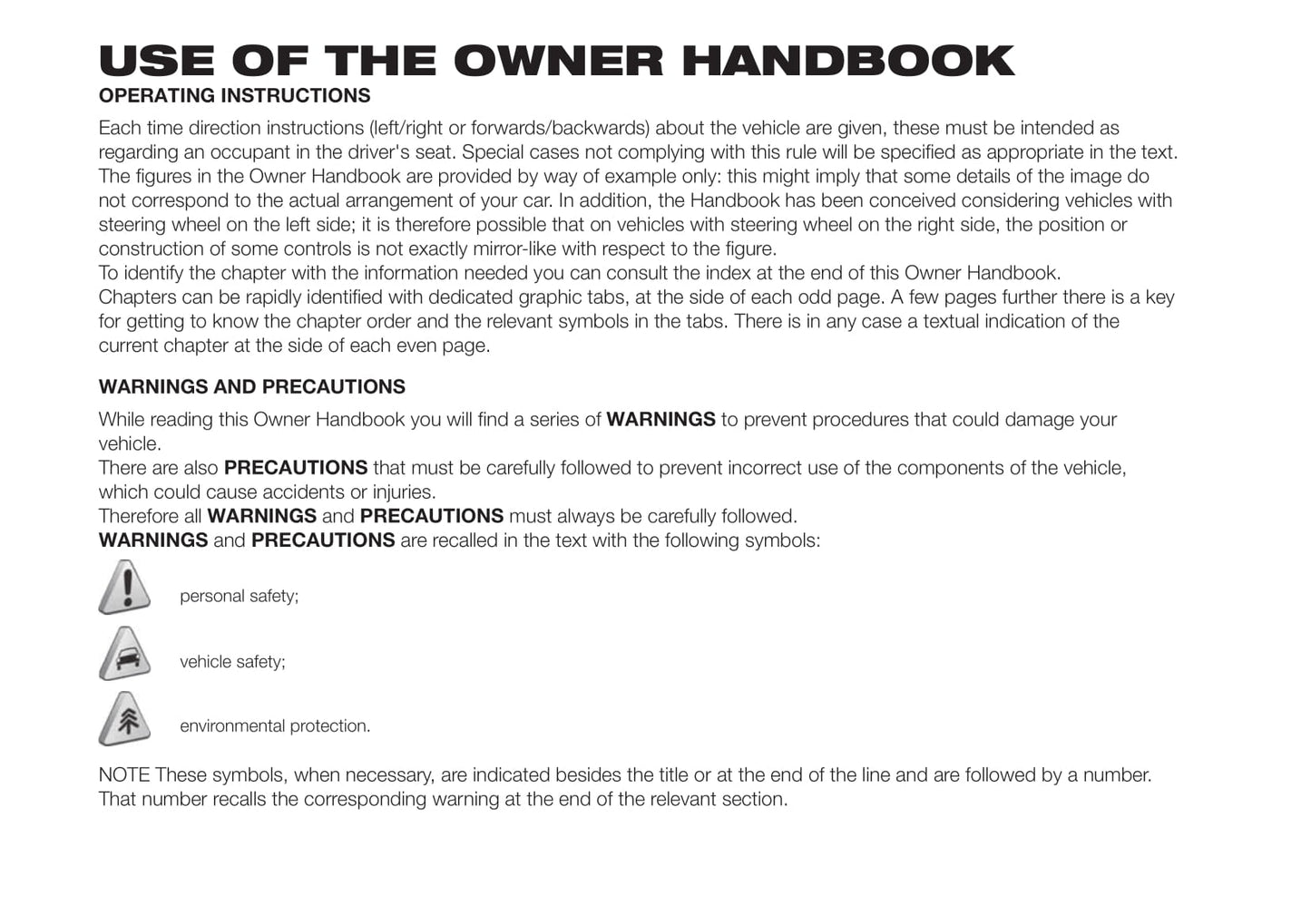 2014-2015 Fiat 500 Owner's Manual | English