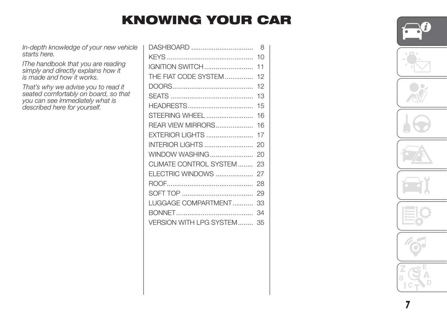 2014-2015 Fiat 500 Owner's Manual | English