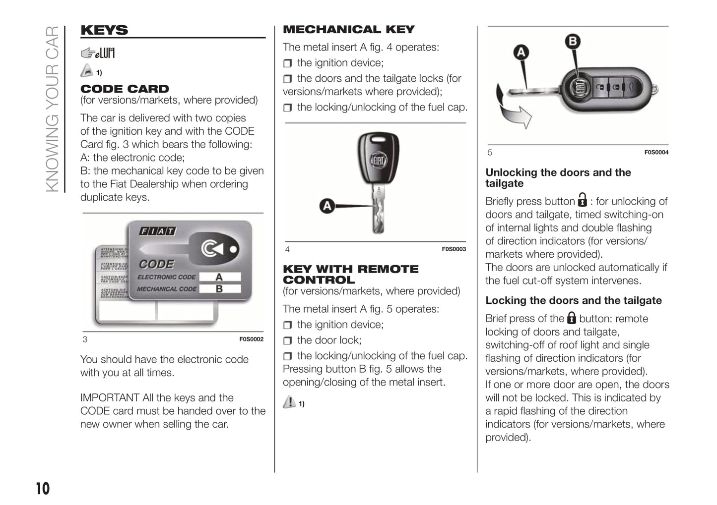 2014-2015 Fiat 500 Owner's Manual | English