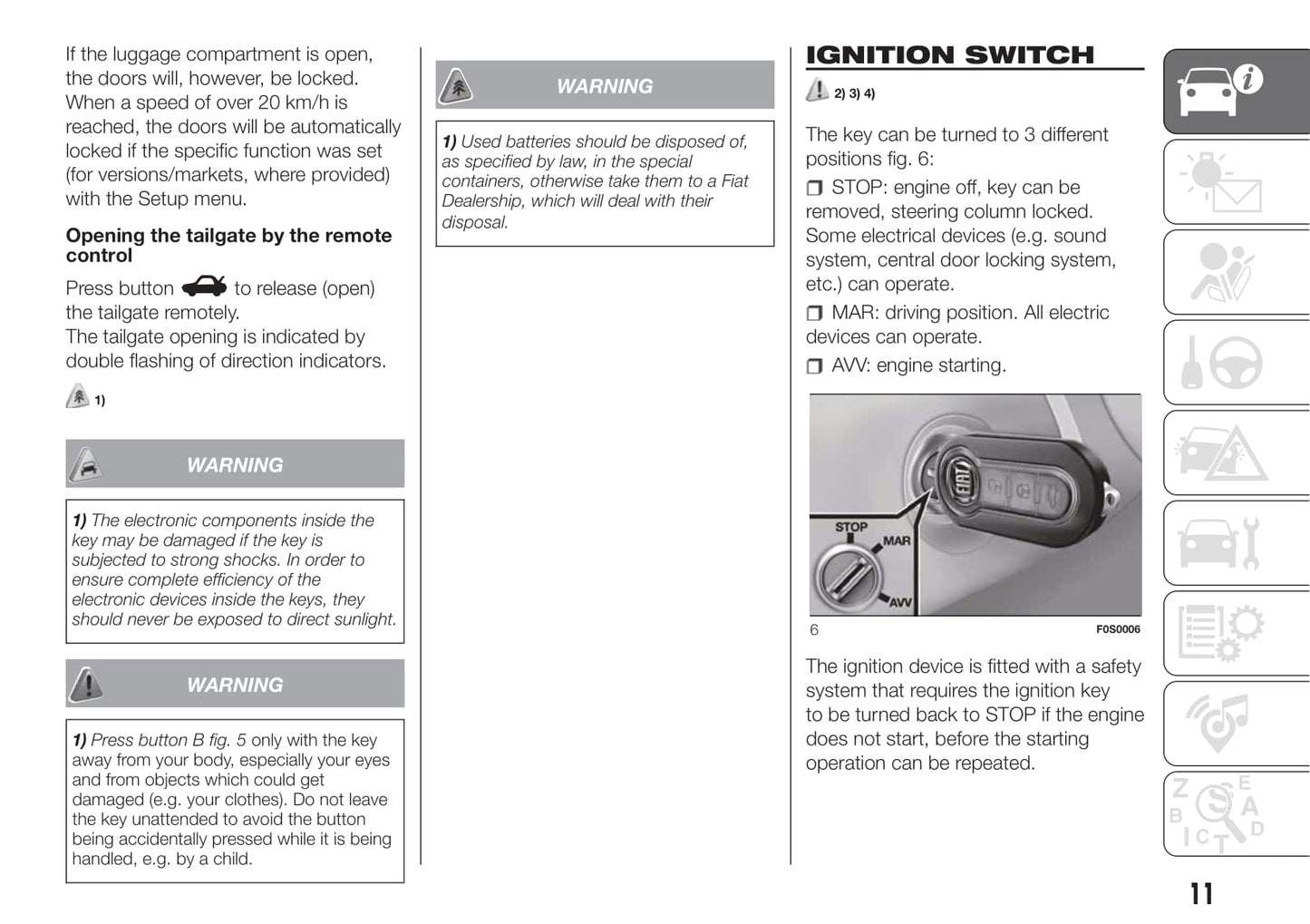 2014-2015 Fiat 500 Owner's Manual | English