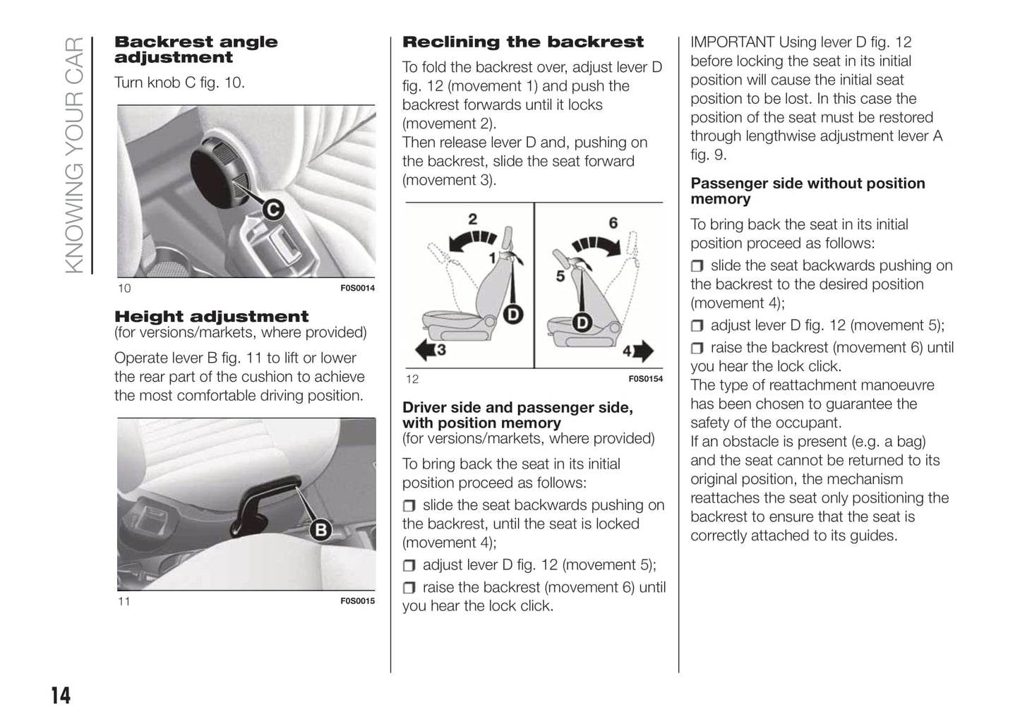 2014-2015 Fiat 500 Owner's Manual | English