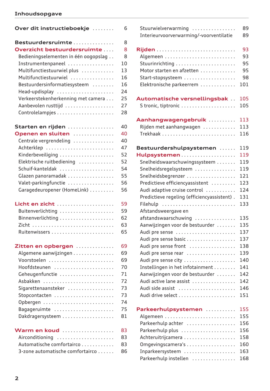 2015-2017 Audi A4 Gebruikershandleiding | Nederlands