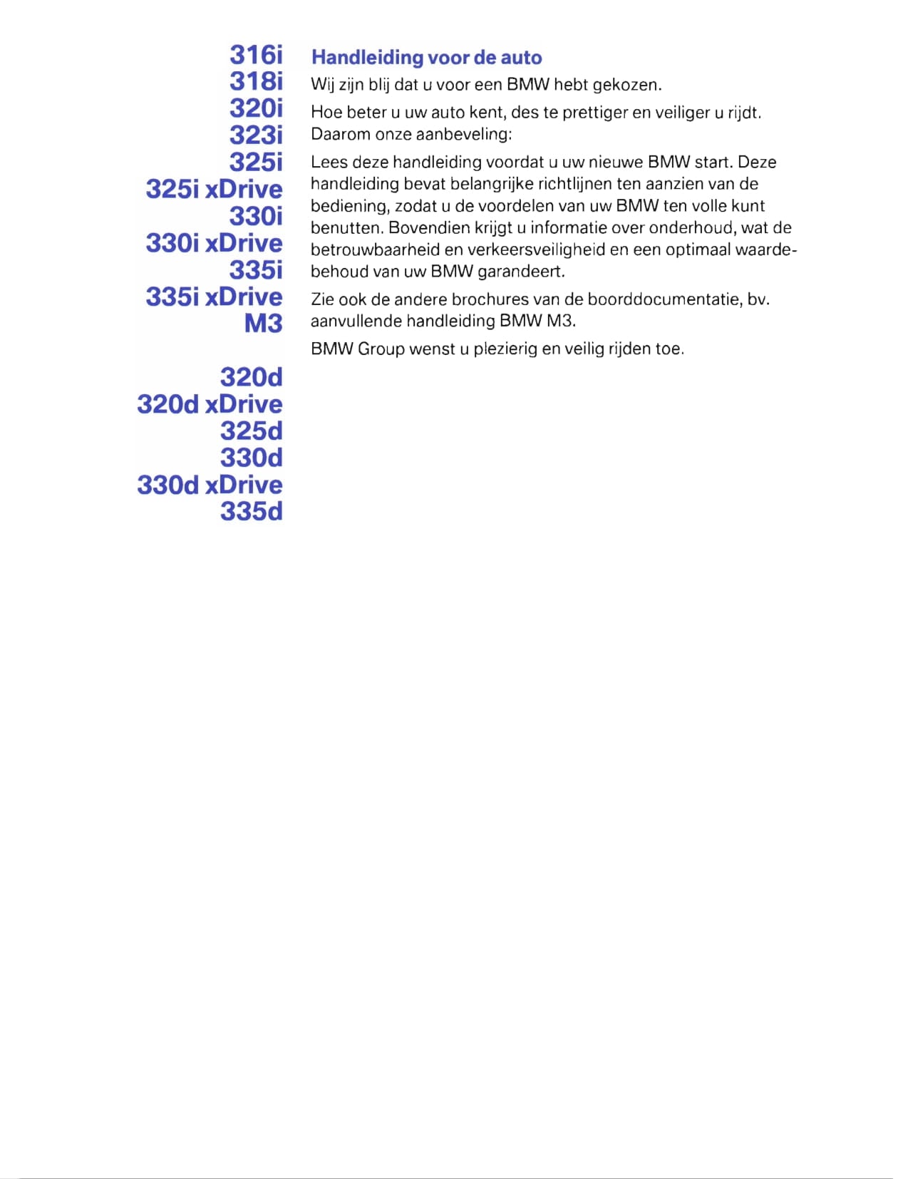 2011-2012 BMW 3 Series Coupé/3 Series Cabrio Owner's Manual | Dutch