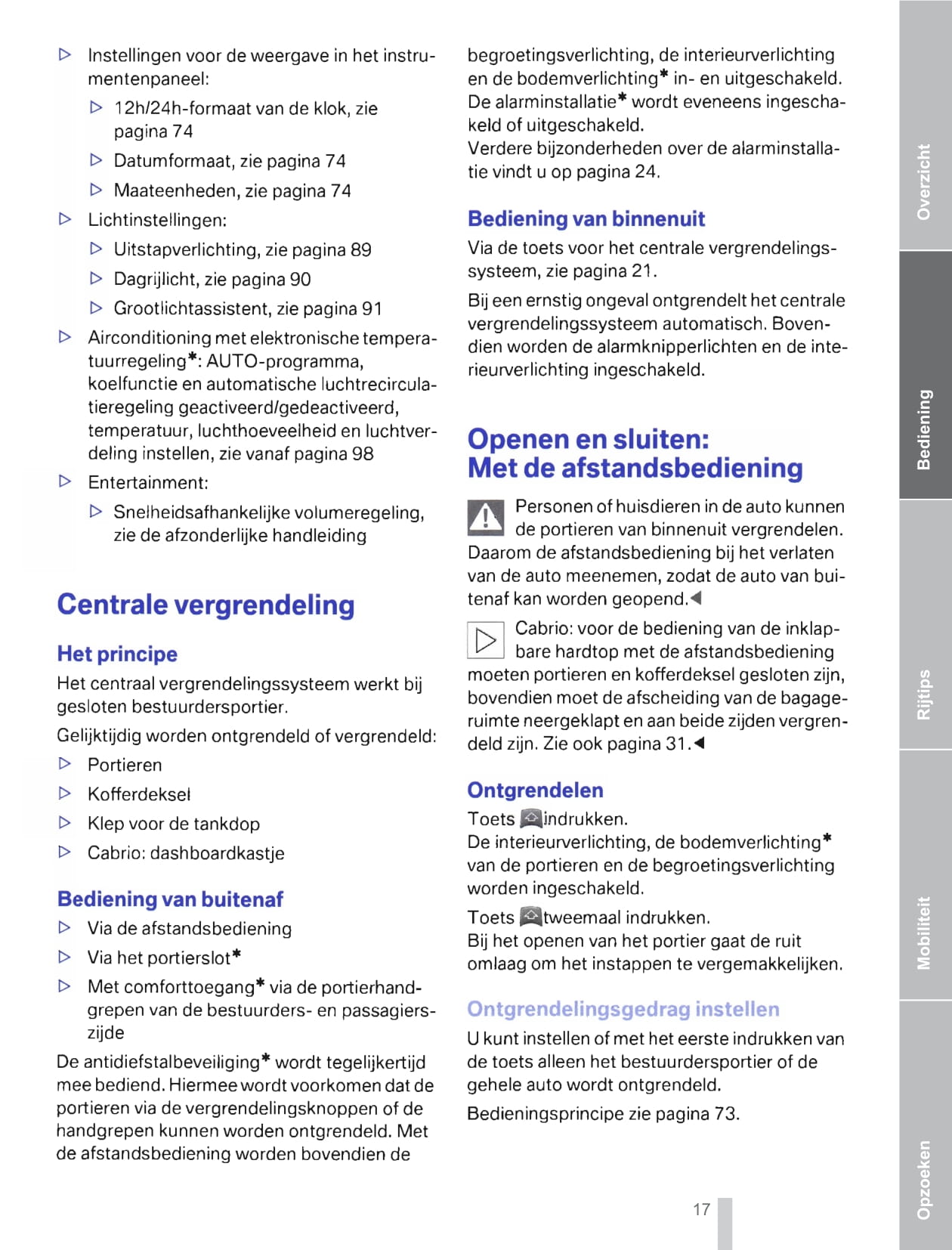 2011-2012 BMW 3 Series Coupé/3 Series Cabrio Owner's Manual | Dutch