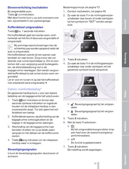 2011-2012 BMW 3 Series Coupé/3 Series Cabrio Owner's Manual | Dutch