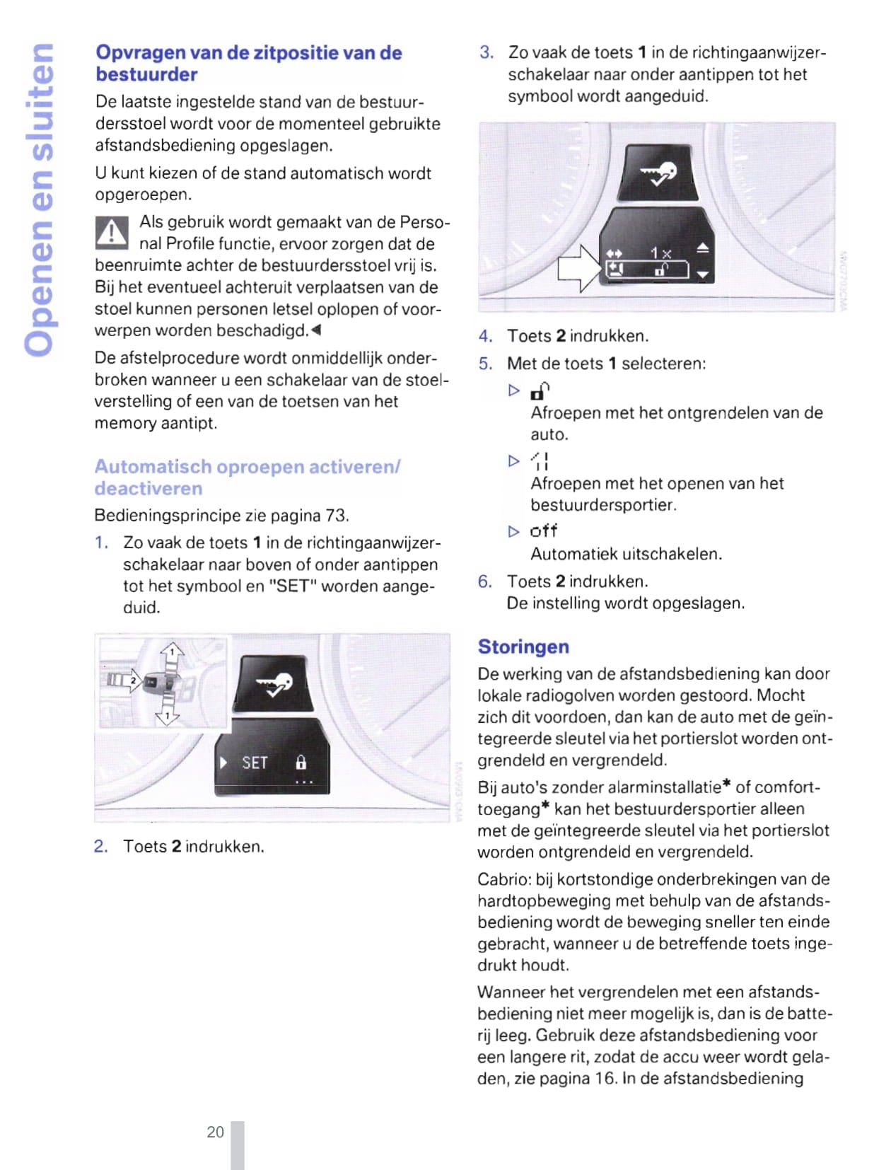 2011-2012 BMW 3 Series Coupé/3 Series Cabrio Owner's Manual | Dutch