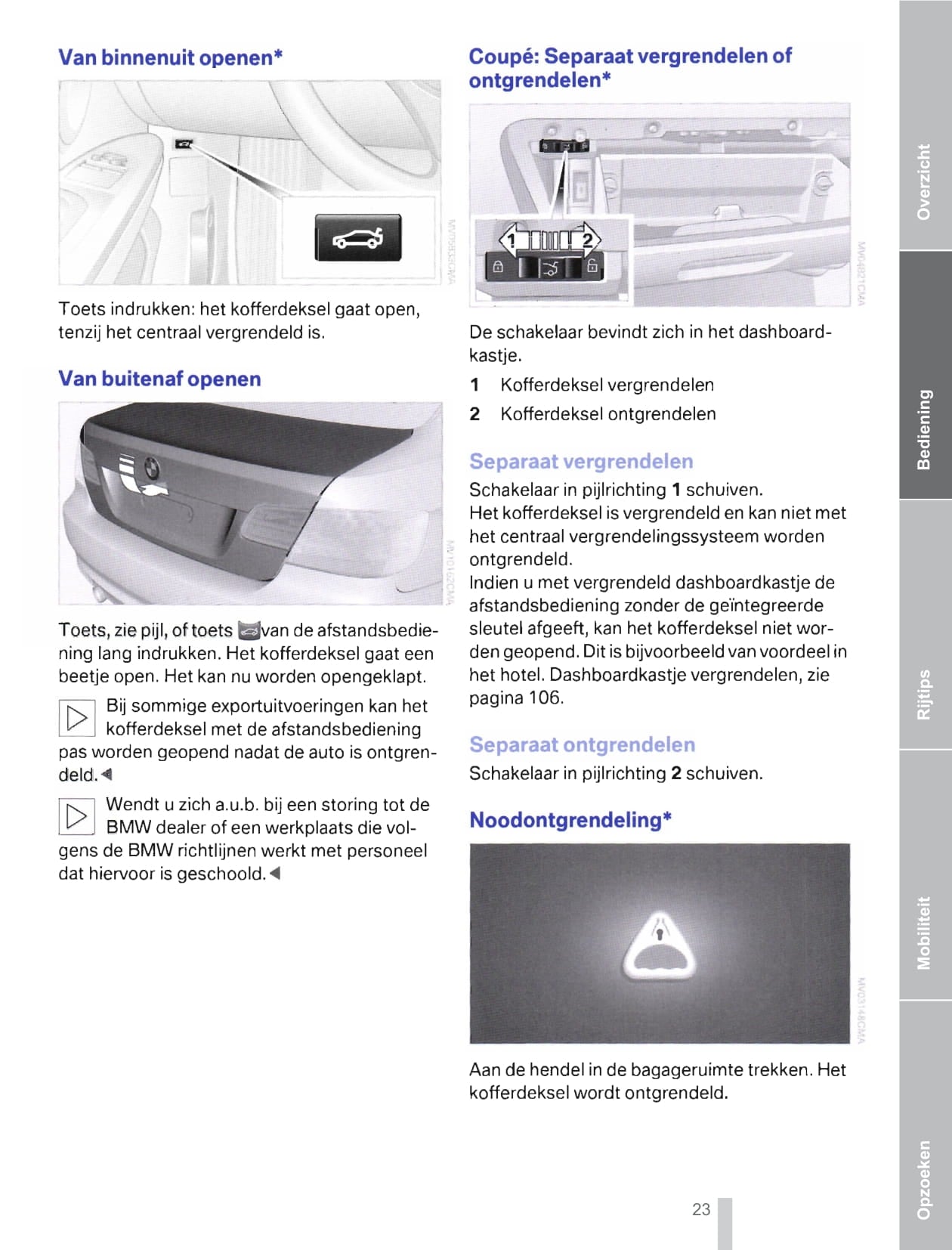 2011-2012 BMW 3 Series Coupé/3 Series Cabrio Owner's Manual | Dutch