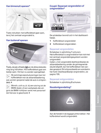 2011-2012 BMW 3 Series Coupé/3 Series Cabrio Owner's Manual | Dutch