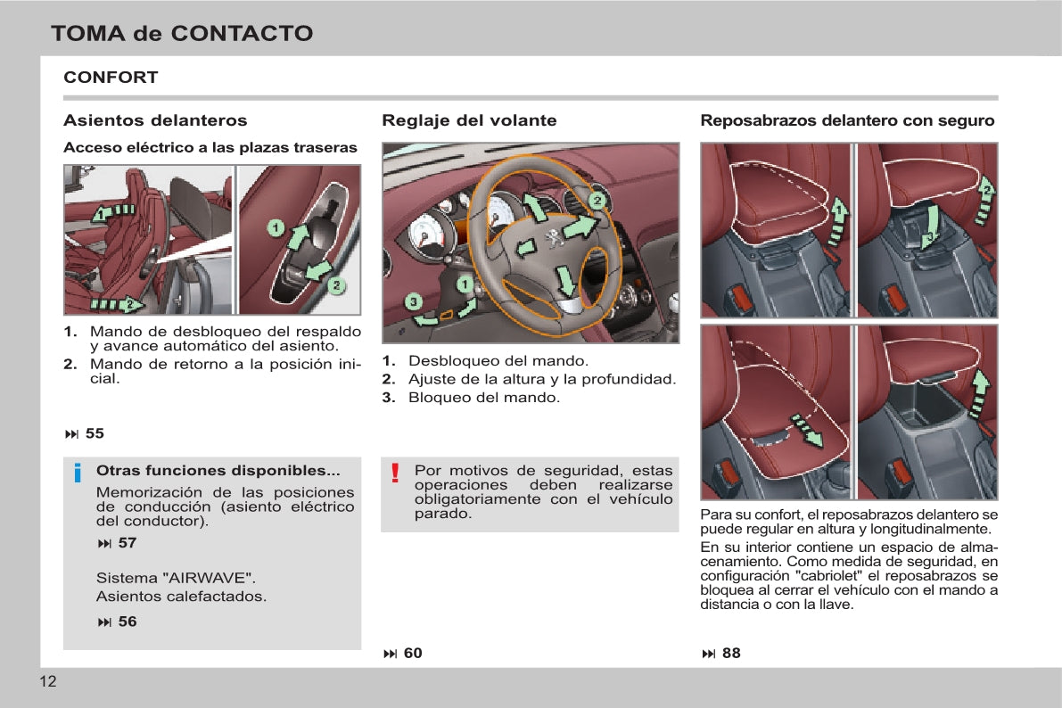 2013-2014 Peugeot 308 CC Manuel du propriétaire | Espagnol