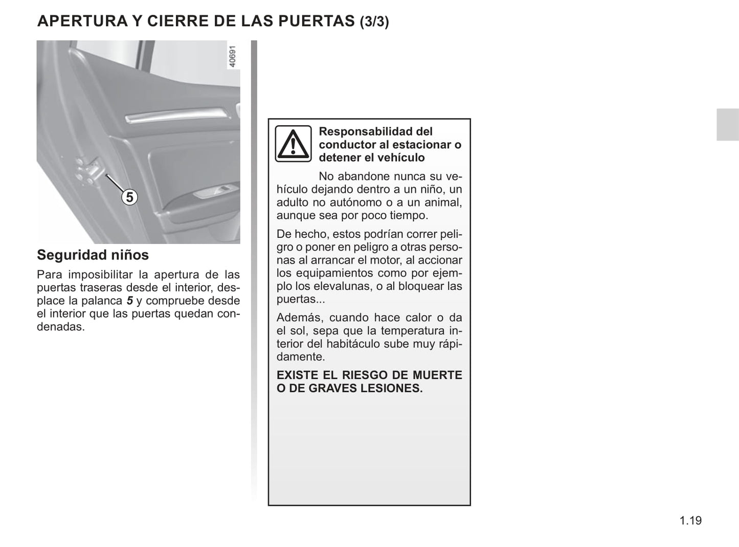 2018-2019 Renault Mégane Owner's Manual | Spanish