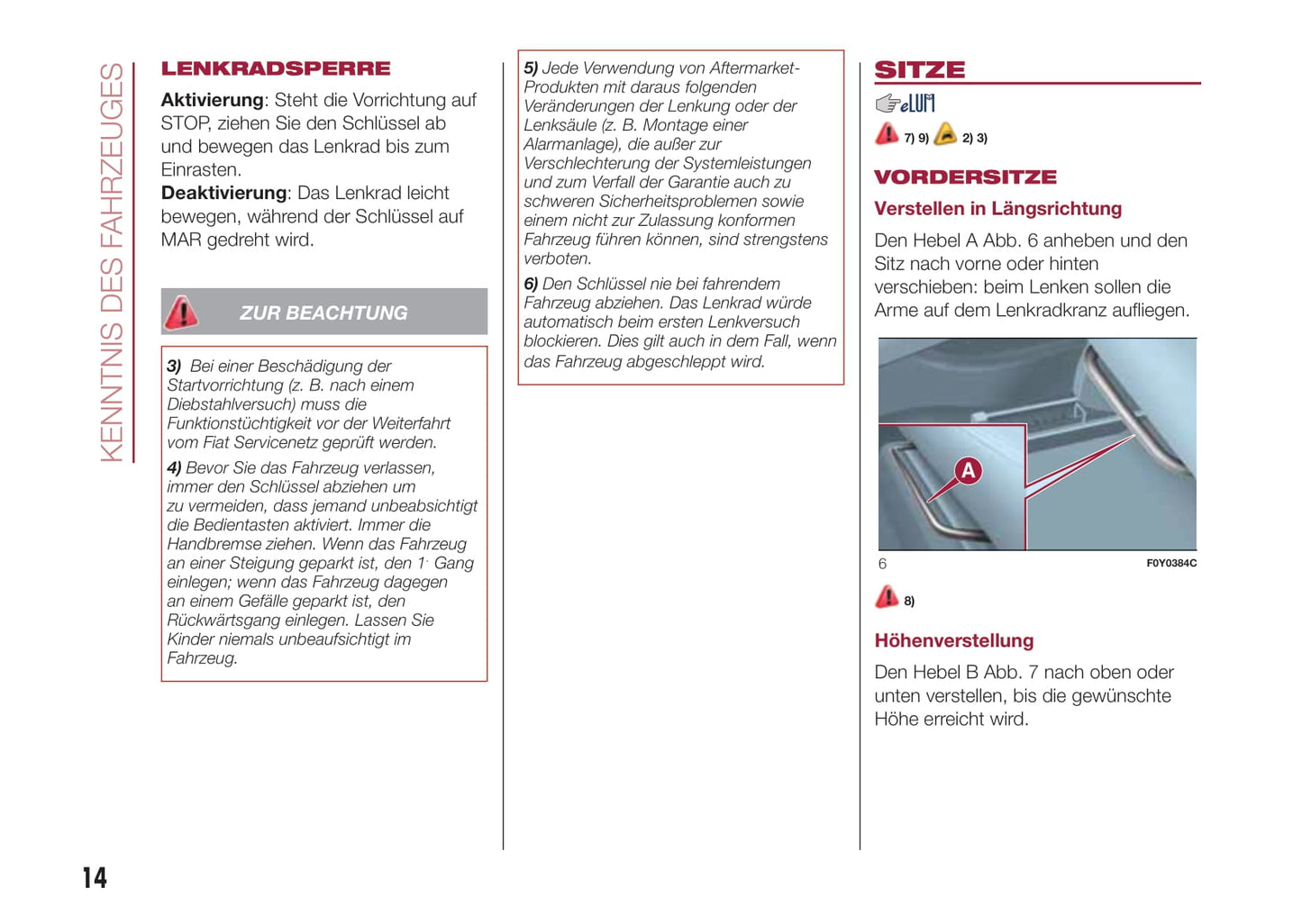 2013-2018 Fiat 500L Living Manuel du propriétaire | Allemand