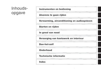 2000-2001 Nissan Almera Tino Gebruikershandleiding | Nederlands