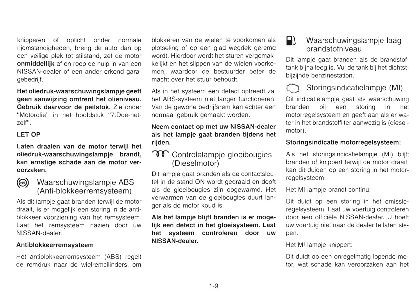 2000-2001 Nissan Almera Tino Gebruikershandleiding | Nederlands