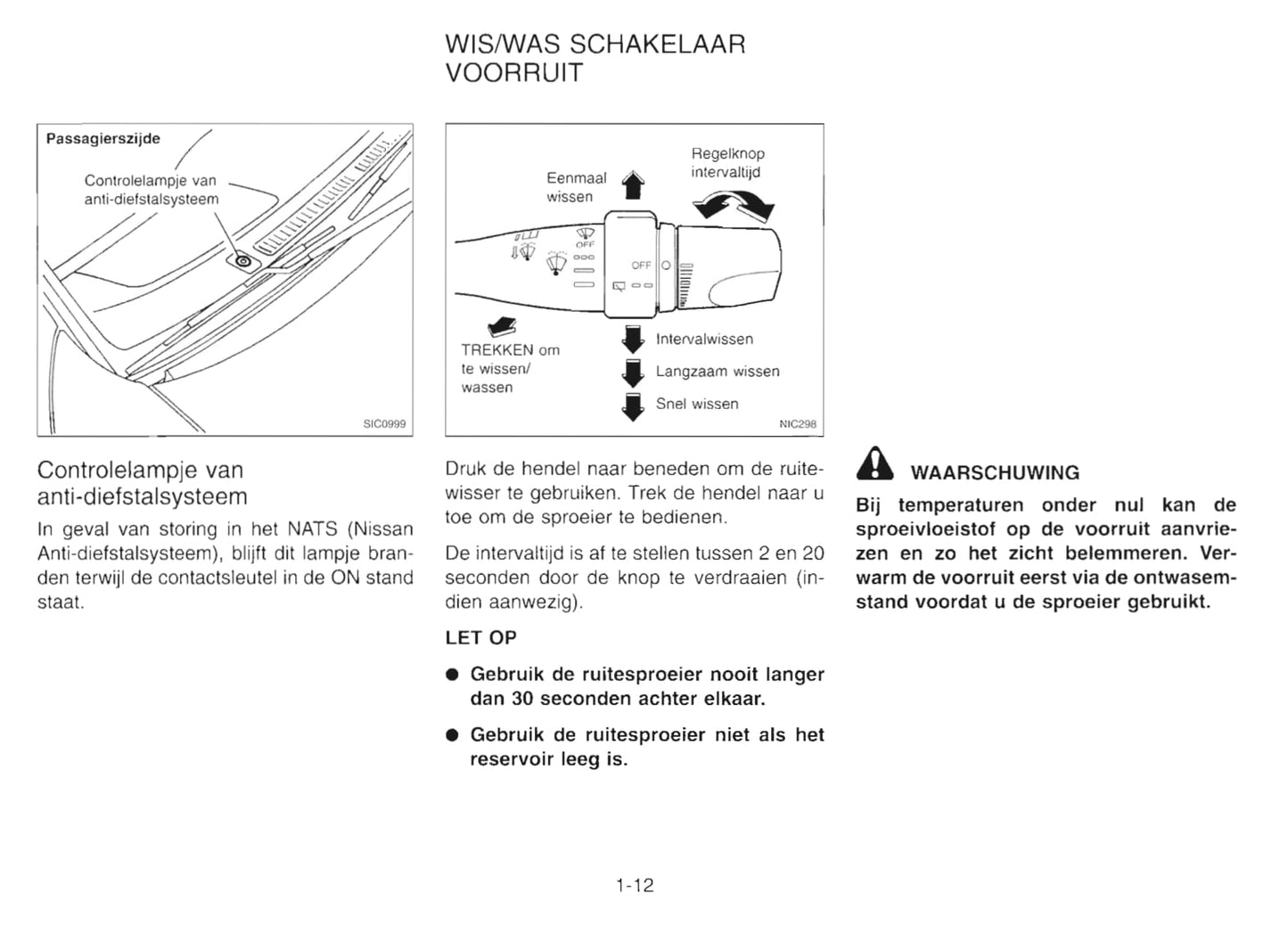 2000-2001 Nissan Almera Tino Gebruikershandleiding | Nederlands