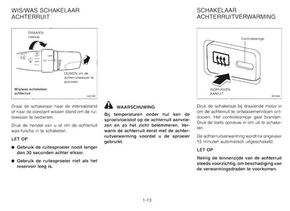 2000-2001 Nissan Almera Tino Gebruikershandleiding | Nederlands