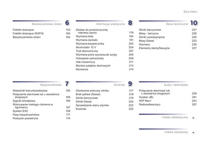 2012-2014 Peugeot 508 Owner's Manual | Polish