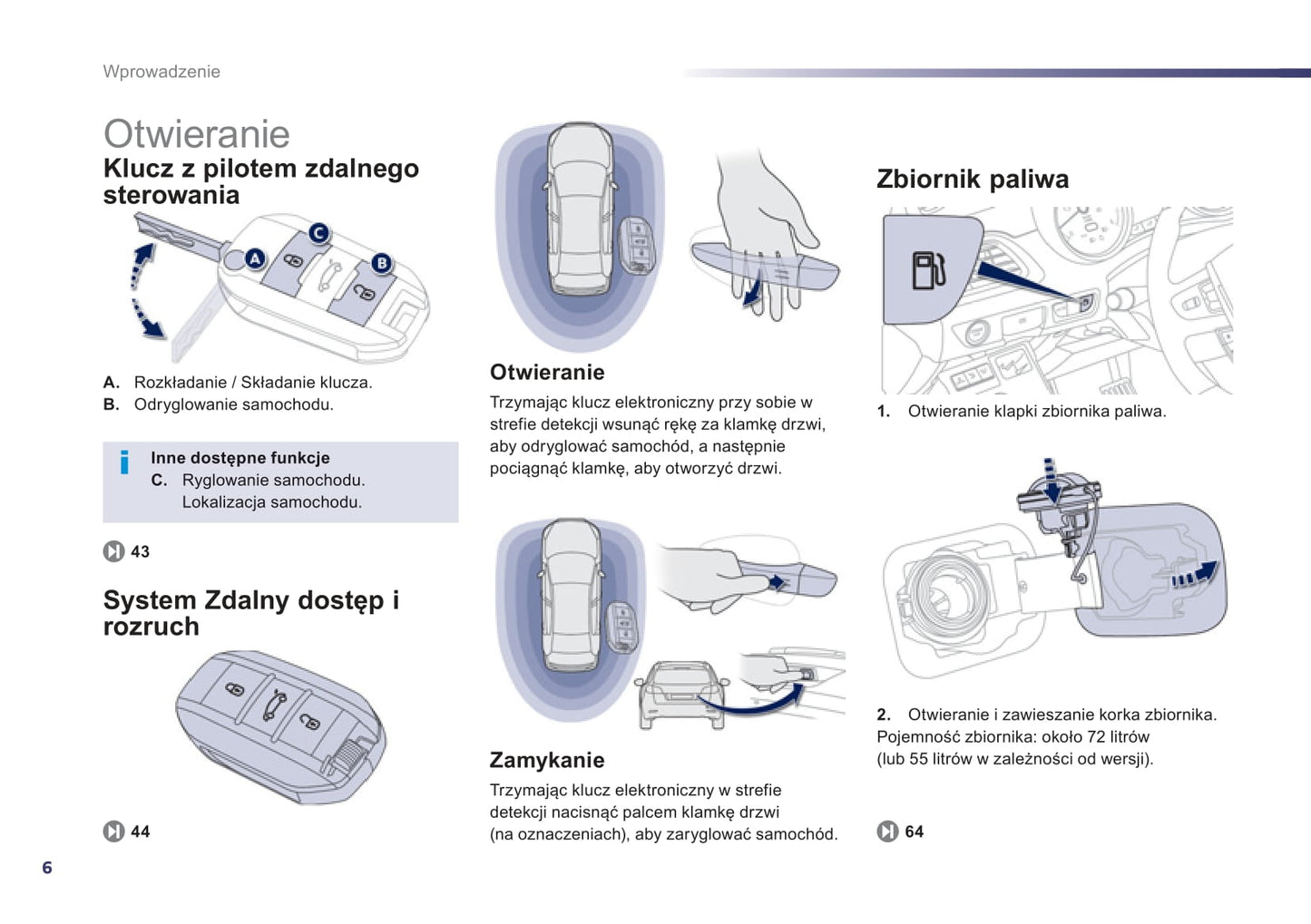 2012-2014 Peugeot 508 Owner's Manual | Polish