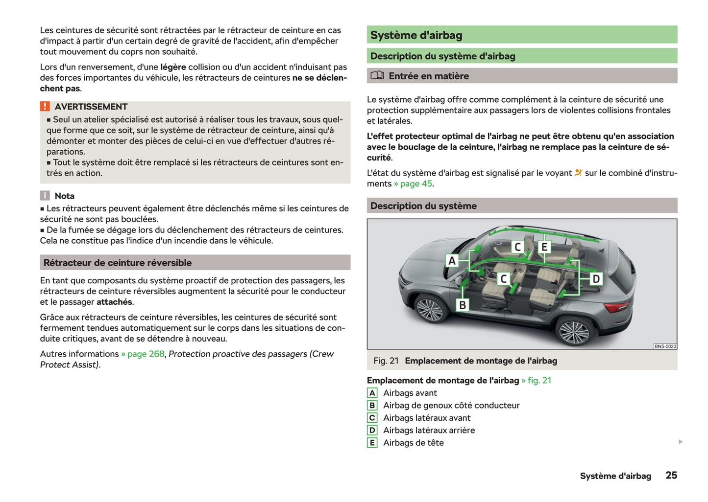 2018-2019 Skoda Kodiaq Owner's Manual | French