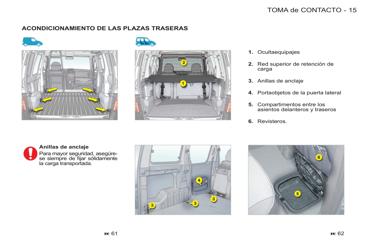 2011-2012 Peugeot Partner Origin Bedienungsanleitung | Spanisch