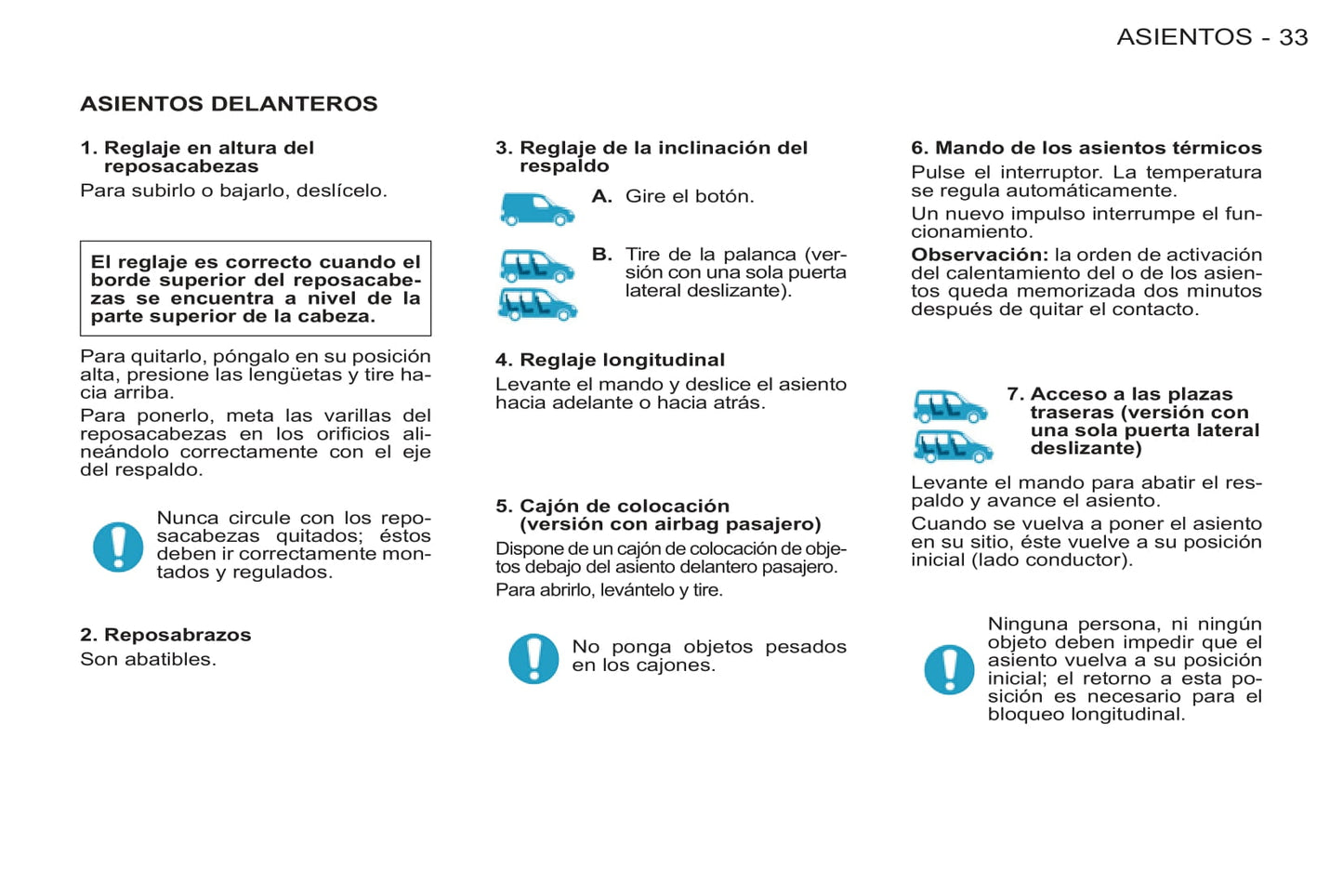 2011-2012 Peugeot Partner Origin Bedienungsanleitung | Spanisch