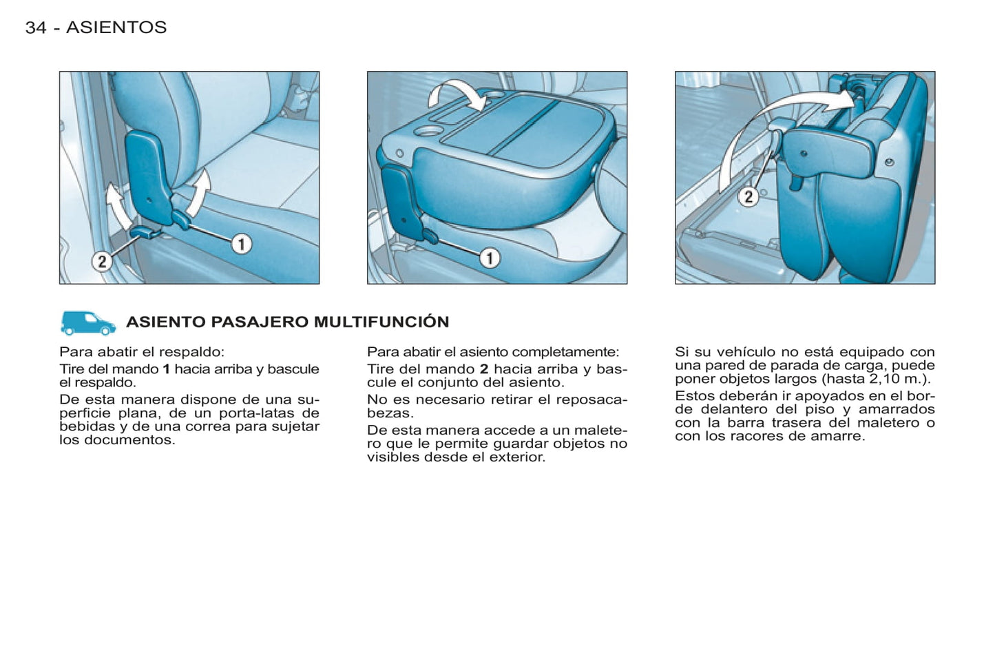 2011-2012 Peugeot Partner Origin Bedienungsanleitung | Spanisch