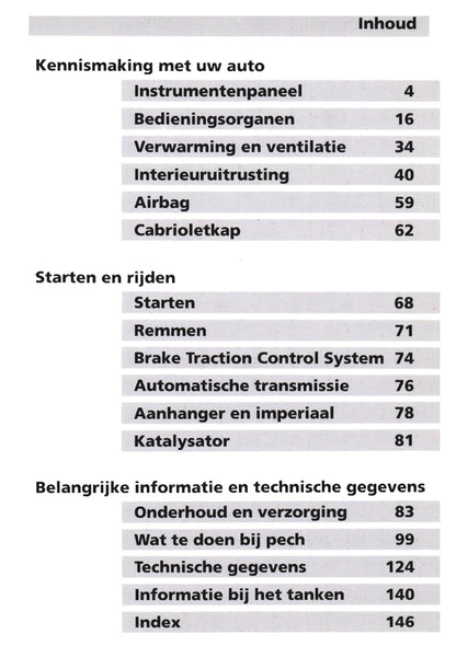 1995-2000 Ford Escort/Escort Van Owner's Manual | Dutch