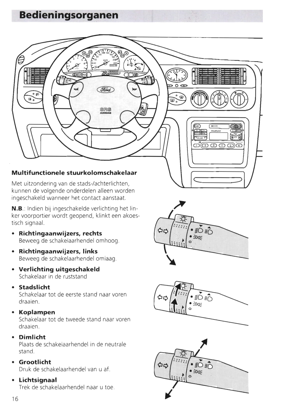 1995-2000 Ford Escort/Escort Van Owner's Manual | Dutch