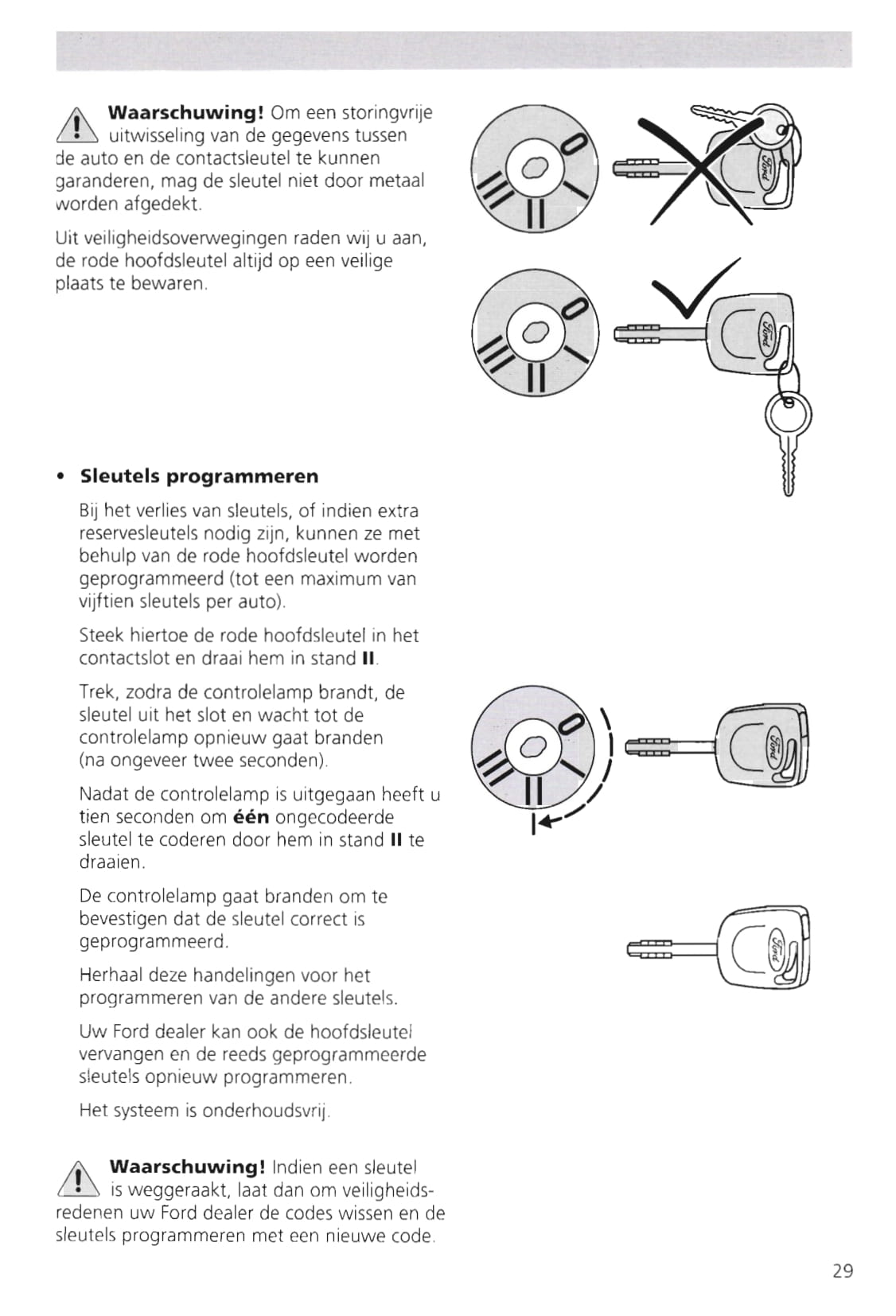 1995-2000 Ford Escort/Escort Van Owner's Manual | Dutch