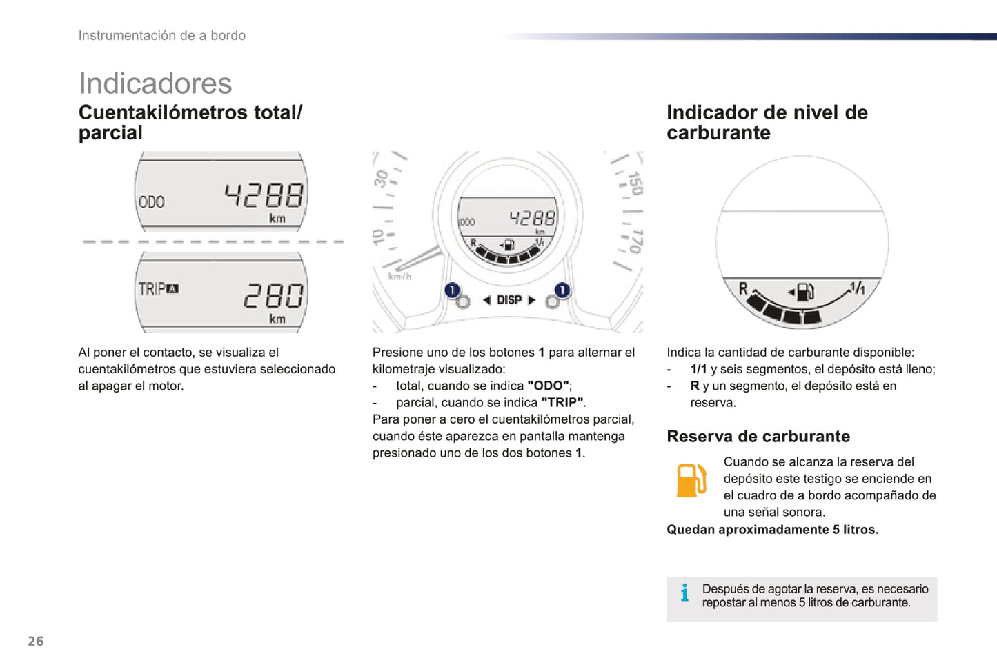 2016-2018 Peugeot 108 Owner's Manual | Spanish